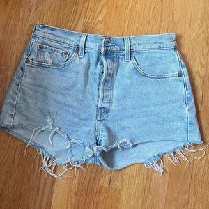 Levi’s 501 denim high rise shorts